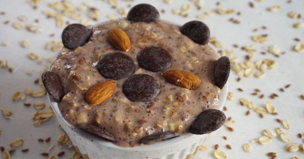 Check out our nutritious overnight oats recipe that tastes like a Reese's Peanut Butter Cup.